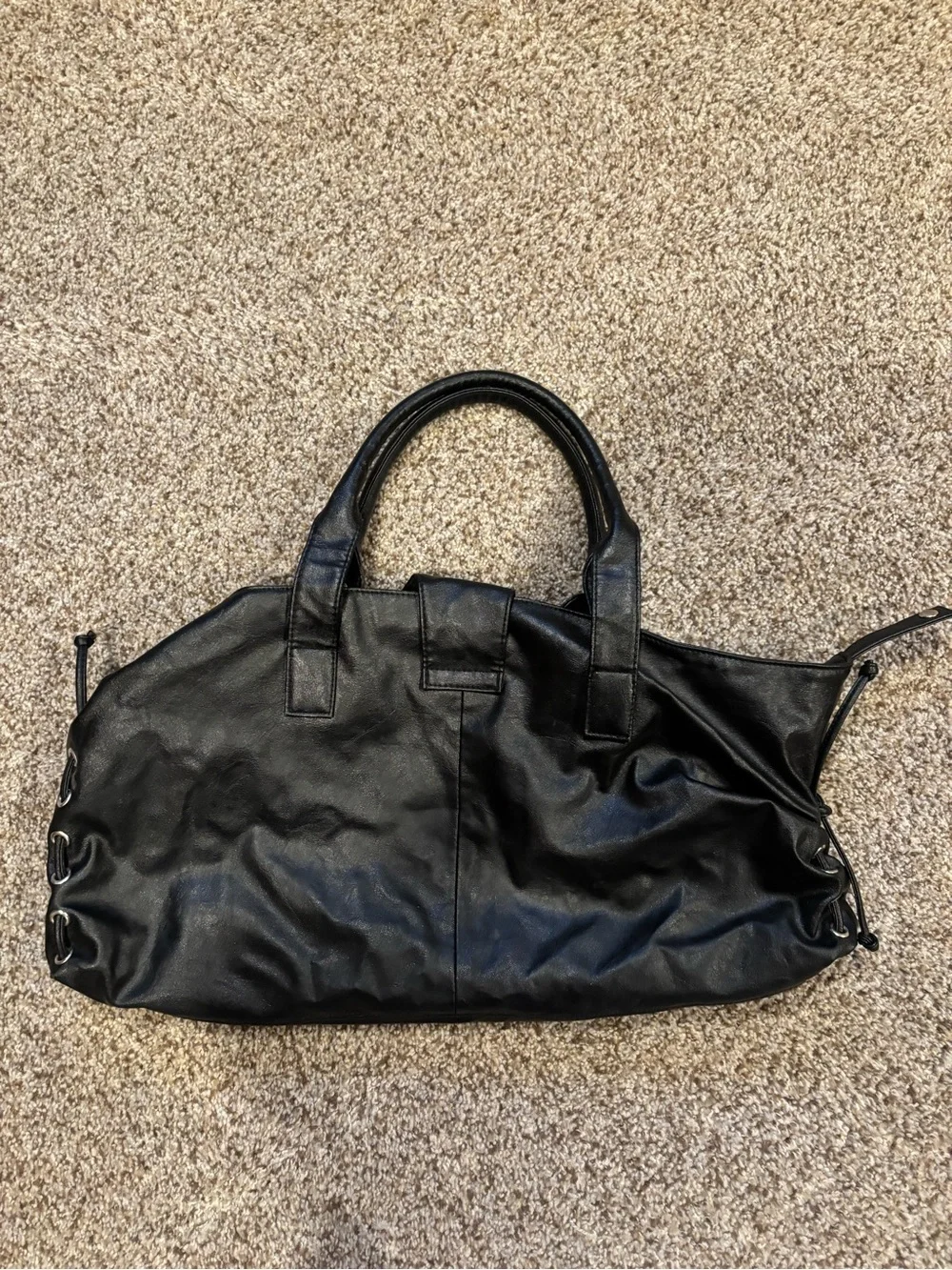 Black Purse with Silver Hardware